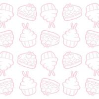 cake pattern background vector