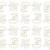 cool mushroom pattern vector