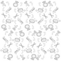 personal higiene items pattern vector