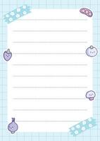 Colorful Hand-Drawn Notes Notepad Design vector