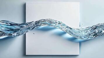 Flowing water at the bottom of a clean background video