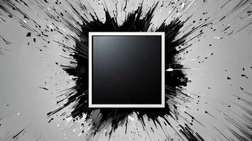 Rectangular black center with white splashes video