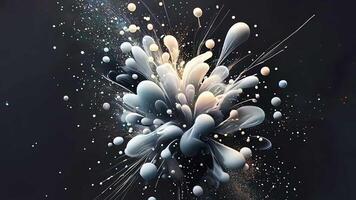 Abstract dark background with fluid accents video