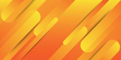 Abstract bright orange gradient background with simple orange and yellow rectangle pattern in 3D view. Dynamic and luxurious design. eps10 vector