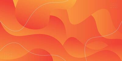 Abstract wavy orange background with simple pattern. Orange gradient color and stripes in the background. eps10 vector