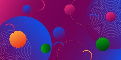 Abstract gradient 3D background with purple and light blue circle pattern design. Dynamic color gradient background design. eps10 vector