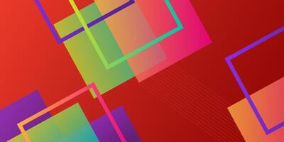 Bright orange overlapping background. Overlapping squares on colorful geometric color design. Modern overlapping paper cut background. eps10 vector
