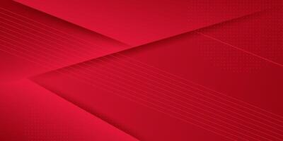 Abstract 3D geometric background in bright red color overlapping with simple square pattern. Red color and line design. Modern with simple concept. eps10 vector
