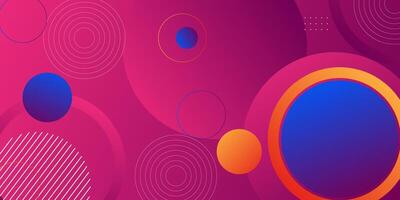Abstract 3D background with bright purple color and light purple and blue circle pattern design. Dynamic color gradient background design. eps10 vector