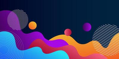 Abstract 3D wave and circle art background design with colorful combination for design. Paper cut background. Overlapping background. eps10 vector