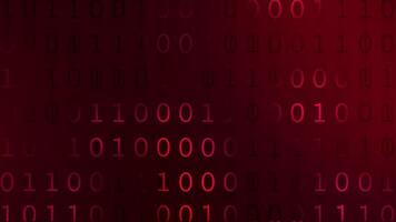 Digital Binary Code Background Dark Red video