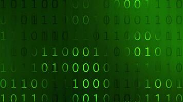 Digital Binary Code Background Dark Green video