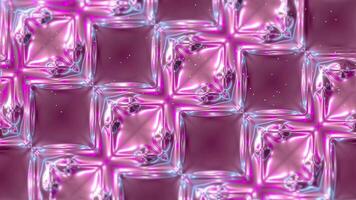 Movement of Optical 3D Element in the Form of a Kaleidoscope in Red Pink Tones. video