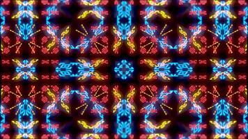 Rainbow Kaleidoscope in the Form of Rotating Geometric Patterns. video