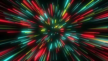 abstract led neon line loop background video