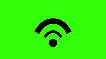 wifi icon internet connection problems. lost network, error, animation on green background video