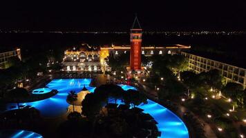 Expansive Aerial View of Venecia Palace Hotel Grounds, Antalya,Turkey 07.21.2024 video