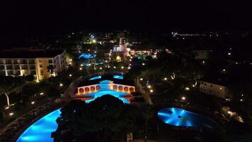 Aerial View of Pool Area at Venecia Palace Hotel, Antalya, Turkey 07.21.2024 video