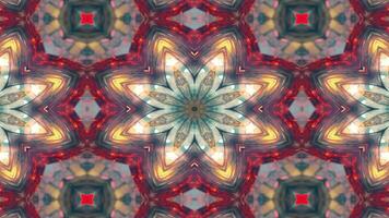 A vibrant, kaleidoscopic design featuring intricate patterns and glowing colors. video