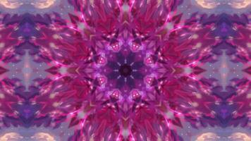 A vibrant, symmetrical kaleidoscopic design featuring abstract shapes and colors. video