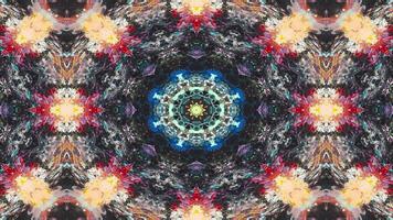 A vibrant kaleidoscopic pattern featuring intricate shapes and colors. video