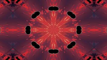 A symmetrical, kaleidoscopic design featuring a floral pattern and a moon-like center. video