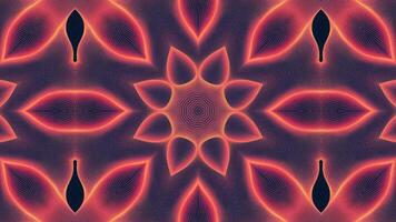 A symmetrical, abstract design featuring intricate lines and shapes in red against a dark background. video