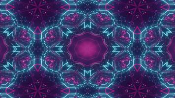 Abstract geometric design with vibrant pink and purple hues and symmetrical patterns. video