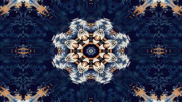 A kaleidoscopic design featuring tiger patterns on a dark background. video