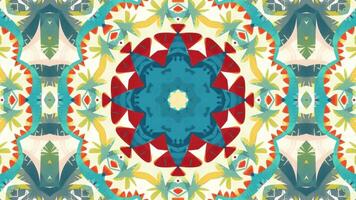 A vibrant kaleidoscopic pattern featuring abstract shapes and colors. video