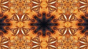 A symmetrical kaleidoscopic pattern with vibrant colors and intricate designs. video