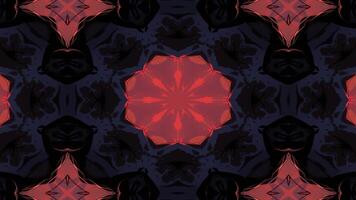 A symmetrical, abstract design featuring dark clouds and a central glowing red shape. video