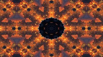 A symmetrical abstract design featuring swirling patterns in blue and black tones. video