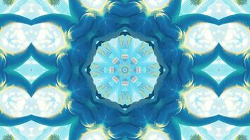 A kaleidoscopic pattern of clouds against a bright blue sky, creating a serene visual effect. video
