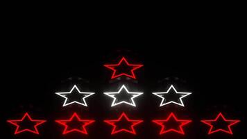 Red and White Neon Star Lights Moving Background VJ Loop in 4K video