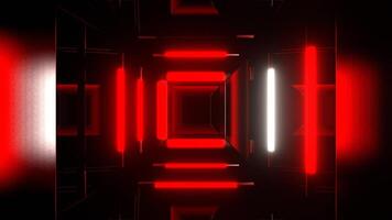 Red and White Strobes Through Square in Tunnel Background VJ Loop in 4K video
