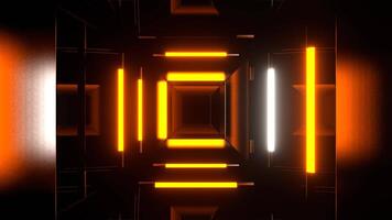 Orange and White Strobes Through Square in Tunnel Background VJ Loop in 4K video