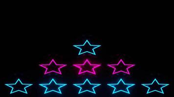 Cyan and Pink Neon Star Lights Moving Background VJ Loop in 4K video