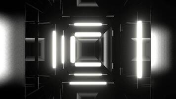 White Strobes Through Square in Tunnel Background VJ Loop in 4K video