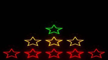 Multicolor Neon Star Lights Moving Background VJ Loop in 4K video