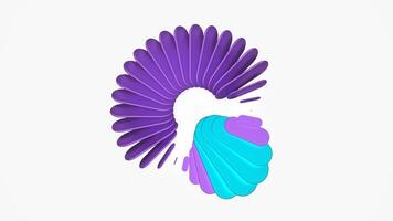 Purple and Cyan on White Amazing Loading Screen Background VJ Loop in 4K video