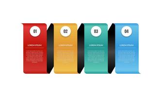 Four Step Infographic Communication vector