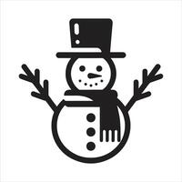 Frosty Flakes of Joy Cute Snowman with Snowflake, and Icy Delight Logo vector