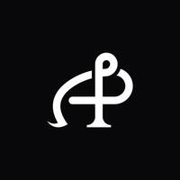 simple and abstract logo of letter A and P vector