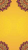 A yellow background with a circular pattern video