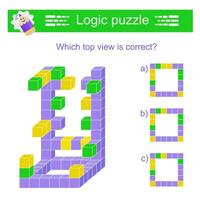 Logic puzzle for children. vector