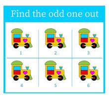 Game for kids. Task for development of attention and logic. Children activity page for book. illustration vector