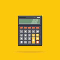 manual calculator with box shape, office equipment study and accounting tool icon vector