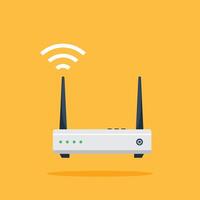transmitter technology, wifi router icon in flat style suitable for posters and web icons vector