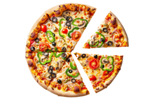 A pizza with a slice missing png